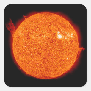 Solartätigkeit auf dem Sun Quadratischer Aufkleber