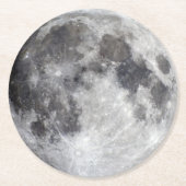 SolarUntersetzer - Papiermond 2, Set von 6 Runder Pappuntersetzer (Vorderseite)