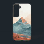 Solarzelle Drift Valley Phone Case Samsung Galaxy Hülle<br><div class="desc">Blühende Hügel kurvieren unter einer leuchtenden orangefarbenen Sonne und fangen die treibende Bewegung von Erde und Himmel in Harmonie ein.</div>