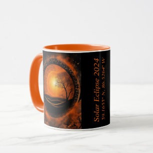 Solarzellen-Eclipse der Sun-GPS-Koordinaten Tasse