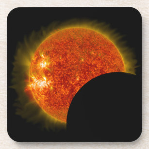 Solarzellen-Eclipse in Arbeit Getränkeuntersetzer