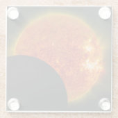 Solarzellen-Eclipse in Arbeit Glasuntersetzer (Rückseite)