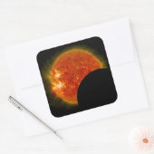 Solarzellen-Eclipse in Arbeit Quadratischer Aufkleber (Umschlag)