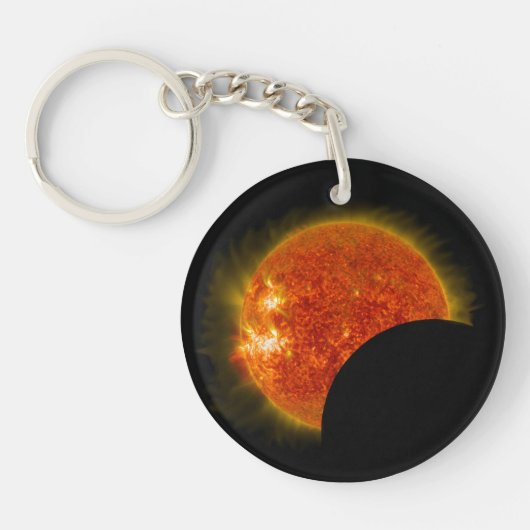 Solarzellen-Eclipse in Arbeit Schlüsselanhänger (Vorderseite)