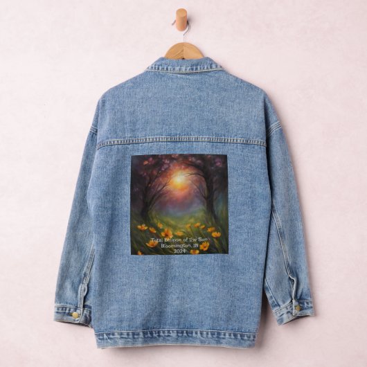 Solarzellen fügen Text Spring Flowers Trees 2024 h Jeansjacke (Hangar)