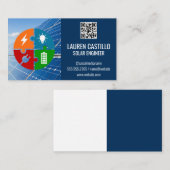 Solarzellen und Batterieenergie für den Power Visitenkarte (Vorne/Hinten)