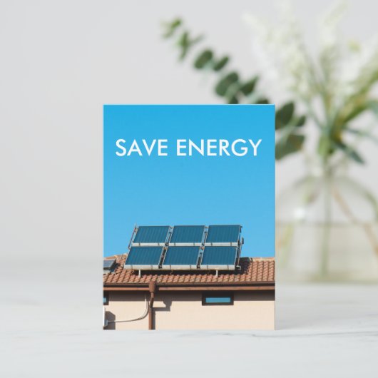 Solarzellenanlage Postkarte (Stehend Vorderseite)