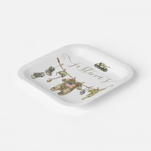 Solarzellendusche Pappteller (Gewinkelt)