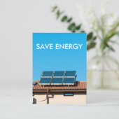 Solarzellensystem Postkarte (Stehend Vorderseite)