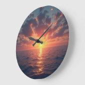 Solarzellenuhr Große Wanduhr (Winkel)