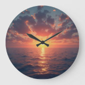 Solarzellenuhr Große Wanduhr (Vorderseite)