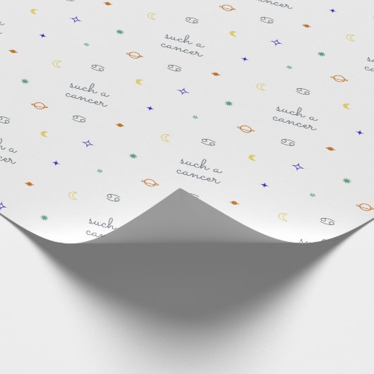 Solch ein Krebs (Retro-Farben) Geschenkpapier (Ecke)