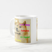 Solcher Doge Meme Viel Hund Lustiger Becher Kaffeetasse (Vorderseite Links)