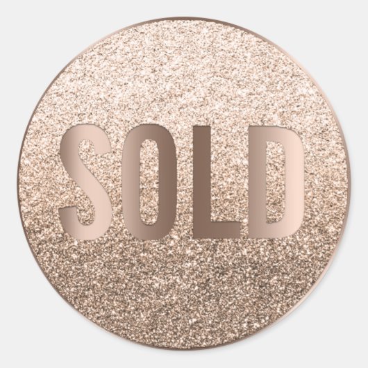 Sold Out Bronze Beige Ombre Anwesen Agent Runder Aufkleber (Vorderseite)