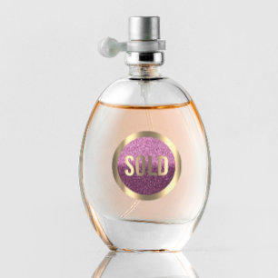 Sold Out Eggplant Lila Metalli Real Anwesen Agent Runder Aufkleber