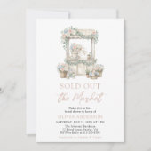 Sold Out flower Farmer Market Bridal Shower Einladung (Vorderseite)