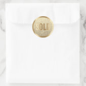 Sold Out Glitzern Sepia Lux Gold Real Anwesen Agen Runder Aufkleber (Tasche)