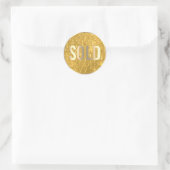Sold Out Senf Zebra Gold Metal Anwesen Agent Runder Aufkleber (Tasche)