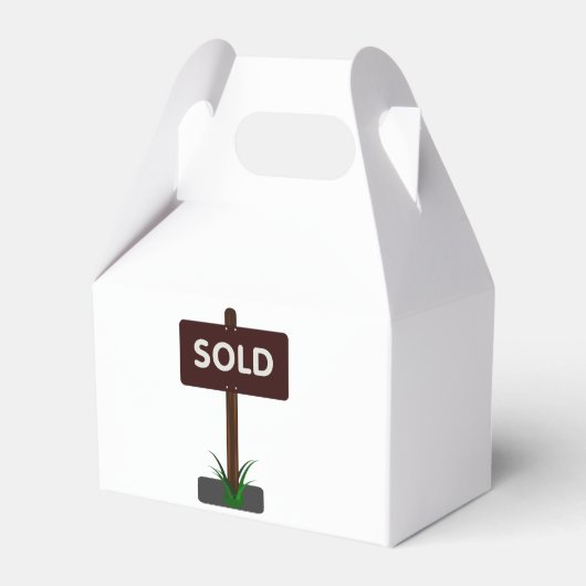 Sold Sign Favor Box Geschenkschachtel (Rückseite)