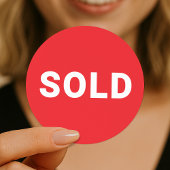 Sold Sticker | Red Product Label