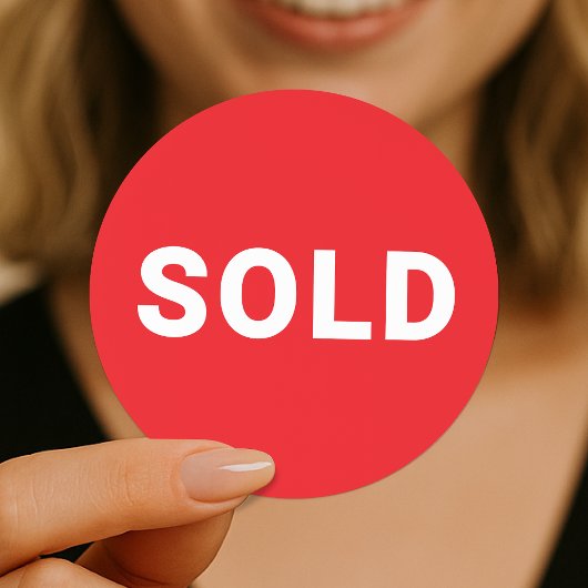 Sold Sticker | Red Product Label