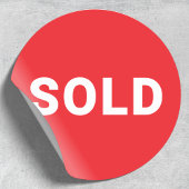 Sold Sticker | Red Product Label