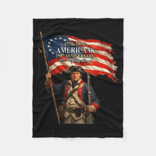 Soldat Amerikanische Flagge Patriotischer Stolz De Fleecedecke