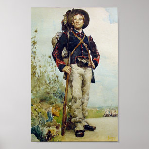 Soldat aus der Zivilen Kriegszeit Poster