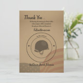 Soldat-Begräbnis danken Ihnen Karten (Stehend Vorderseite)