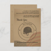 Soldat Begräbniskarte Dankeskarte (Vorne/Hinten)