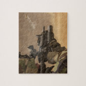 Soldat brennt sein Waffenpuzzle Puzzle (Vertikal)