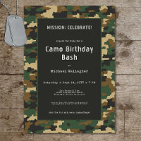 Soldat Camouflage Geburtstag