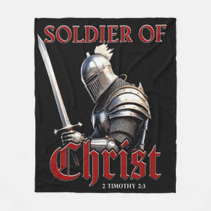 Soldat Christi 2 Timothy 2:3 Christliche Bibel Fleecedecke