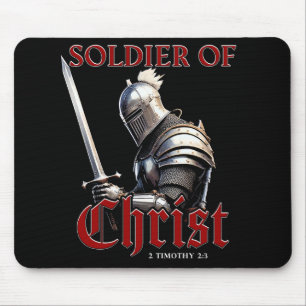 Soldat Christi 2 Timothy 2:3 Christliche Bibel Mousepad