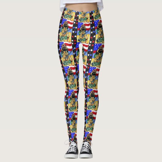 Soldat-Dackel Leggings (Vorderseite)