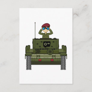 Soldat der britischen Armee im Tank-RSVP-Karte RSVP Karte