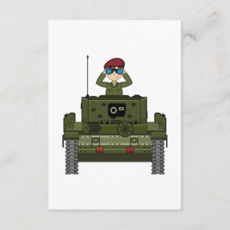 Soldat der britischen Armee im Tank-RSVP-Karte RSVP Karte