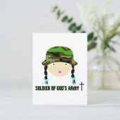 Soldat der christlichen Gods Army Postkarte (Stehend Vorderseite)
