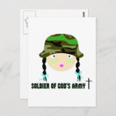 Soldat der christlichen Gods Army Postkarte (Vorne/Hinten)