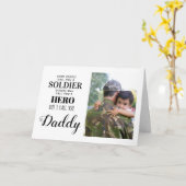 Soldat der Militärarmee Hero Daddy Vathers Day Fot Karte (Gelbe Blume)