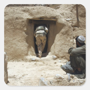 Soldat der Nationalgarde Quadratischer Aufkleber