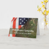 Soldat der Son Army Beileid mit Flag Karte (Gelbe Blume)