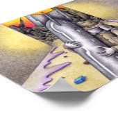 Soldat, der Zerstörung umarmt. Poster (Ecke)