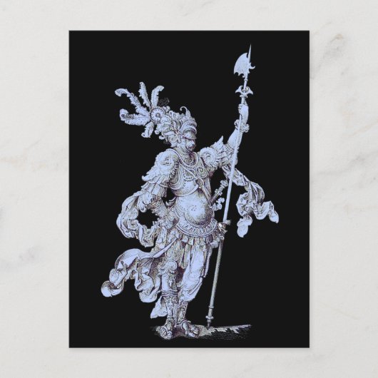 Soldat des 17. Jahrhunderts Postkarte (Vorderseite)