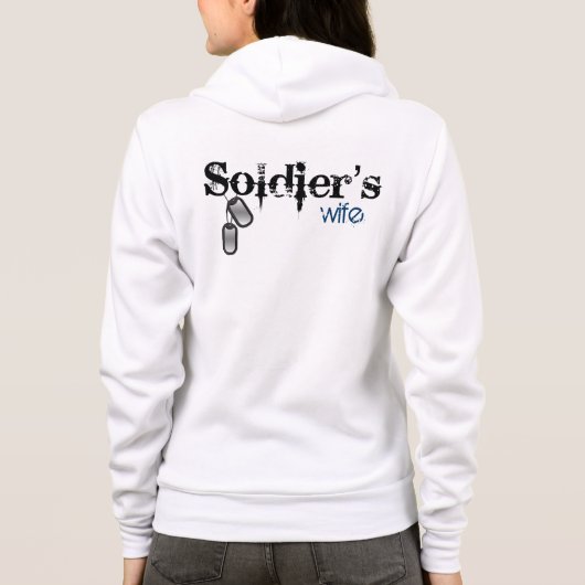 Soldat-Ehefrau Hoodie (Rückseite)