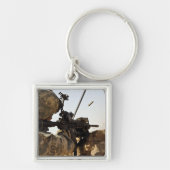 Soldat engagiert feindliche Kräfte Schlüsselanhänger (Vorne)