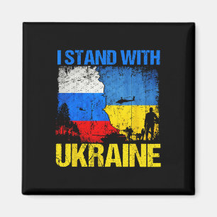 Soldat Flagge Unterstützung Ich stehe mit Ukraine Magnet