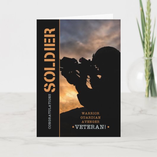 Soldat für das Militärruhestand Karte (Vorderseite)