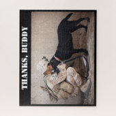 Soldat für Kampfgerät und Militärhund Puzzle (Vertikal)