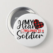 Soldat für militärische Liebe Button (Vorne & Hinten)